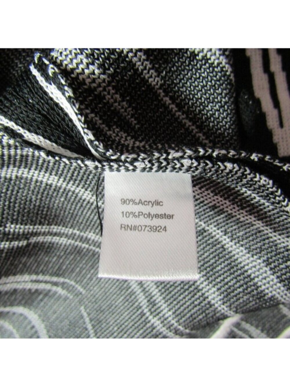Ming Wang Black White Abstract Stripe Knit Jacket Tank Dress Set Size XL Classic - Picture 15 of 16